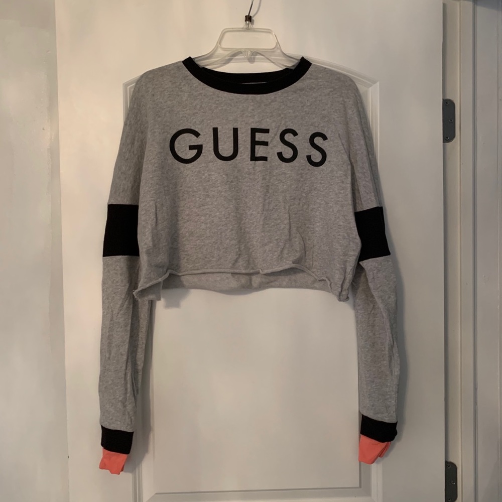 Guess long sleeve crop top